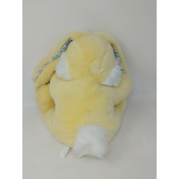 Hoppy Hopster Bunny Rabbit Plush‎ Easter Pastel Caltoy Bow Colorful Yellow VTG - Picture 8 of 11